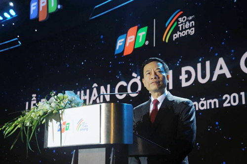 Bộ trưởng Nguyễn Mạnh Hùng phát biểu tại lễ kỷ niệm 30 năm ngày thành lập của FPT